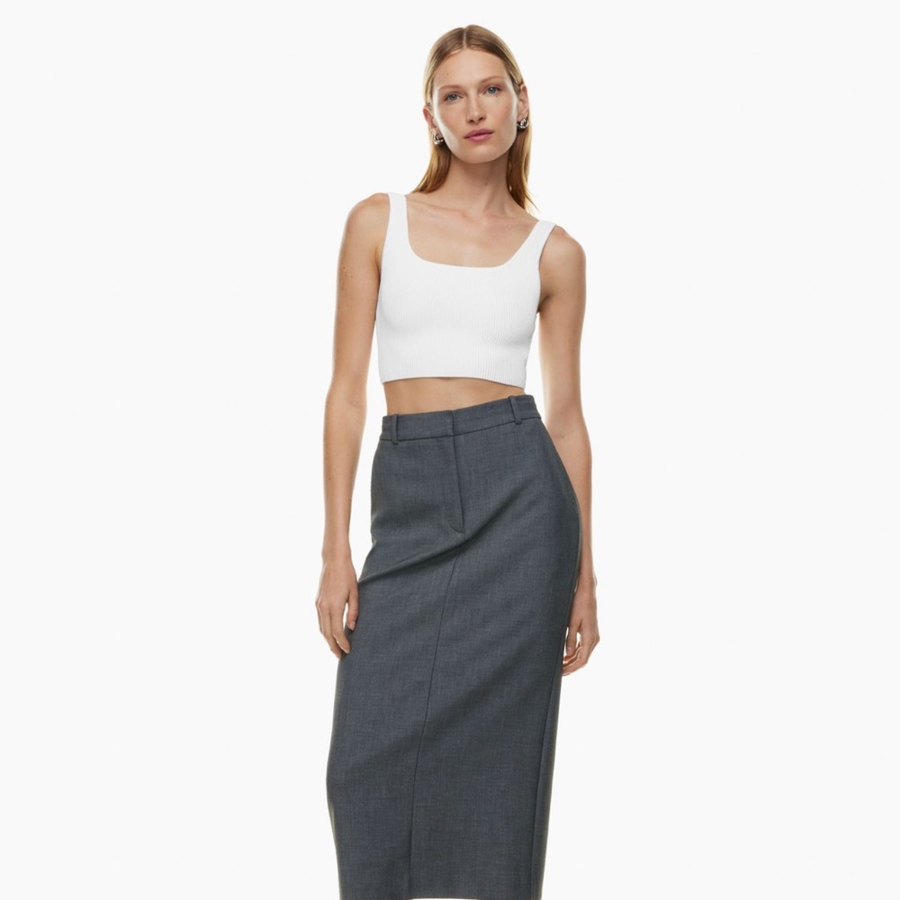 Aritzia Sculpt Knit Tank White